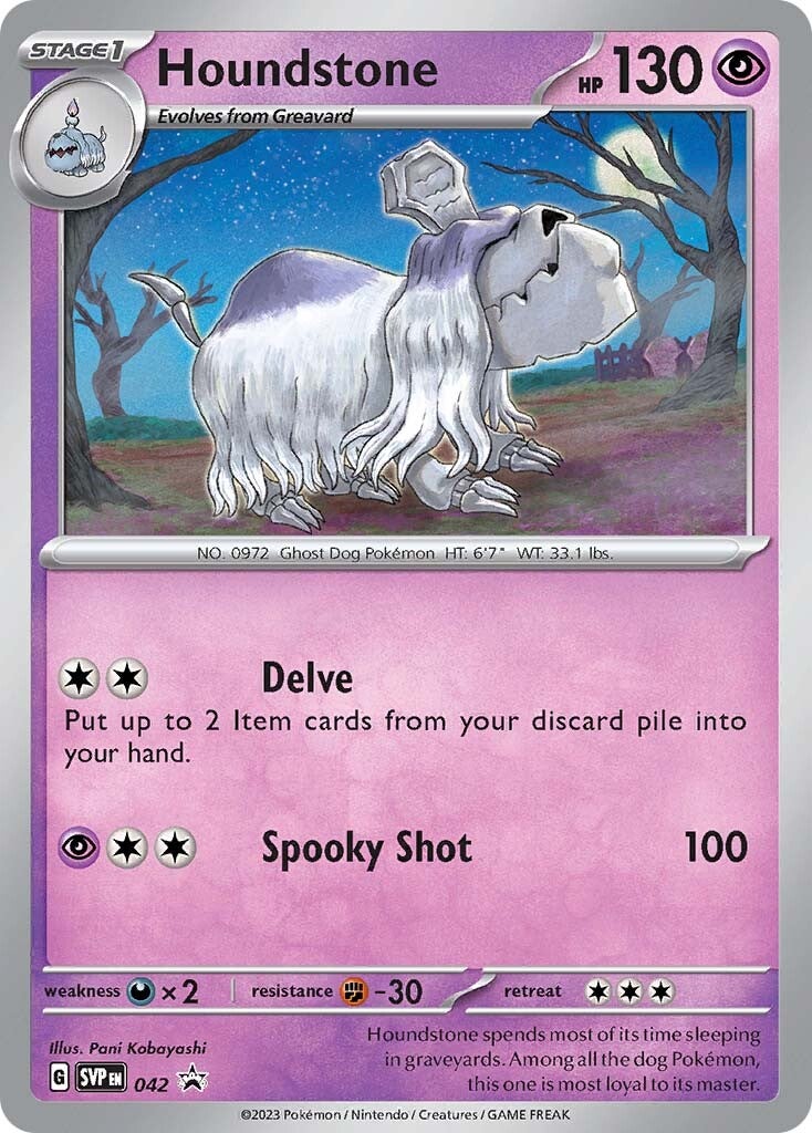 Houndstone 042  - Holofoil SV Scarlet & Violet Promo Cards - Promo