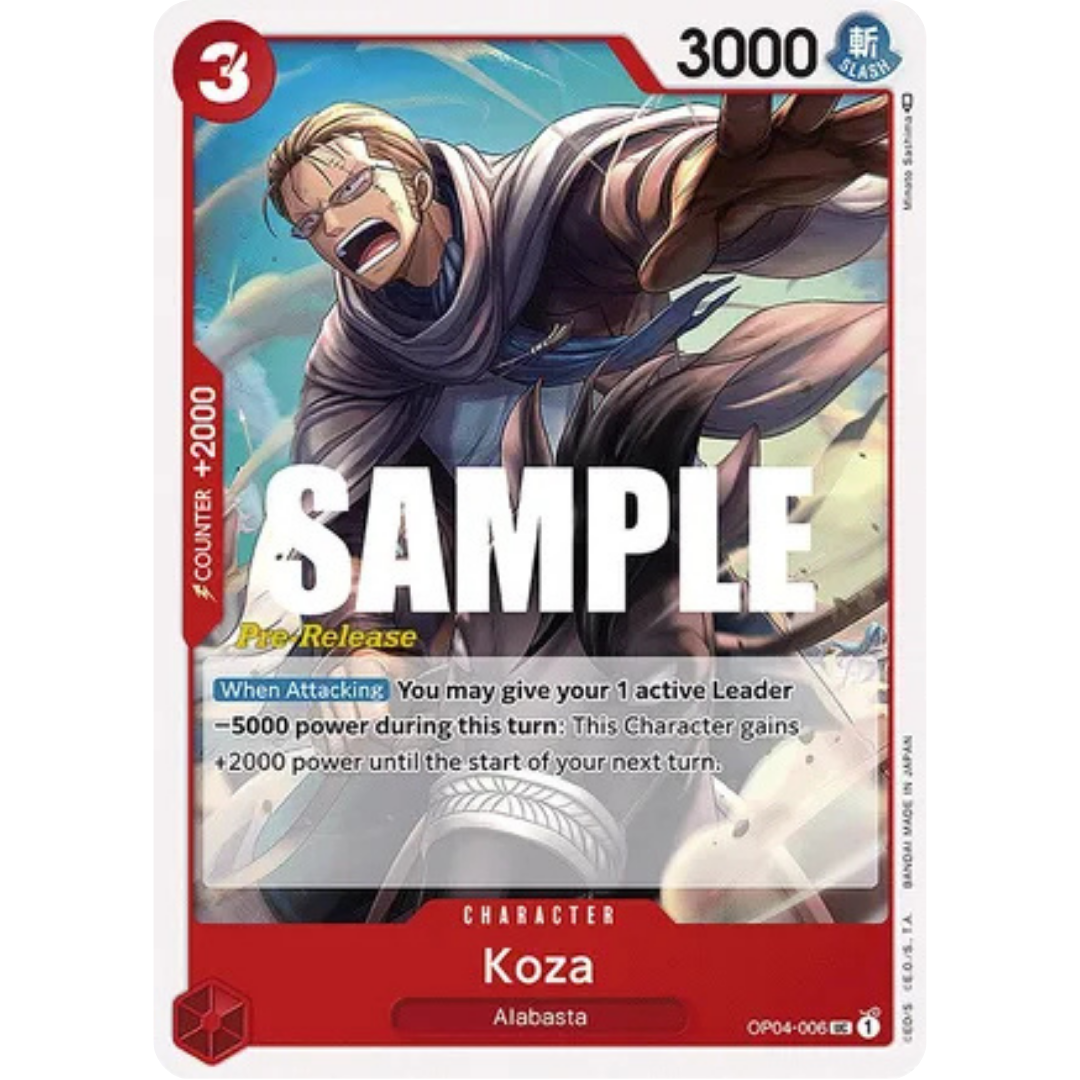 Koza (OP04-006) - Kingdoms of Intrigue Pre-Release Cards