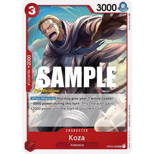 Koza (OP04-006) - Kingdoms of Intrigue Pre-Release Cards