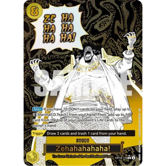 Zehahahahaha! (Alternate Art) (OP16-116) - The Time of Battle Foil