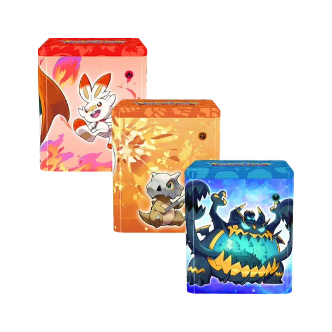 Pokemon Stacking Tins: Fighting-Fire-Darkness [Set of 3]