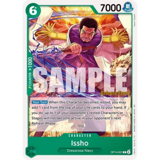 Issho - OP14-021 (OP14-021) - The Azure Sea's Seven Release Event Cards