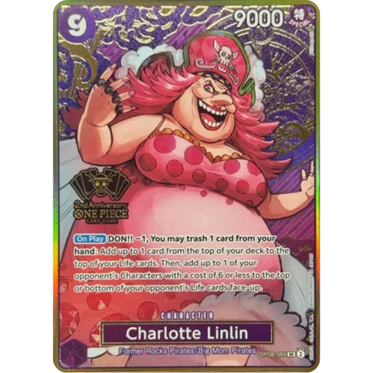 Charlotte Linlin (One Piece Japanese Version 2nd Anniversary Set) (OP08-069) - One Piece Promotion Cards Foil