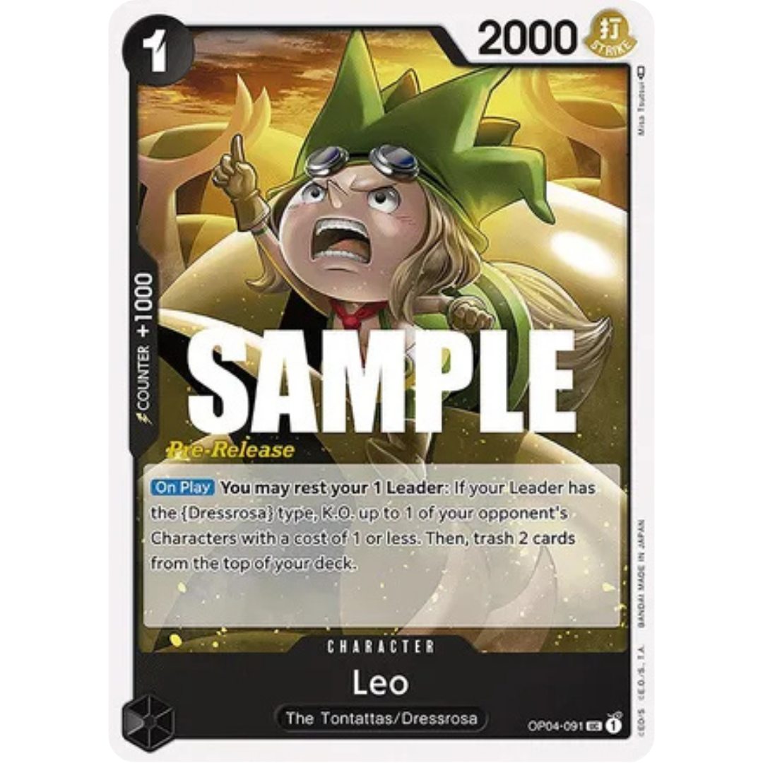 Leo (OP04-091) - Kingdoms of Intrigue Pre-Release Cards