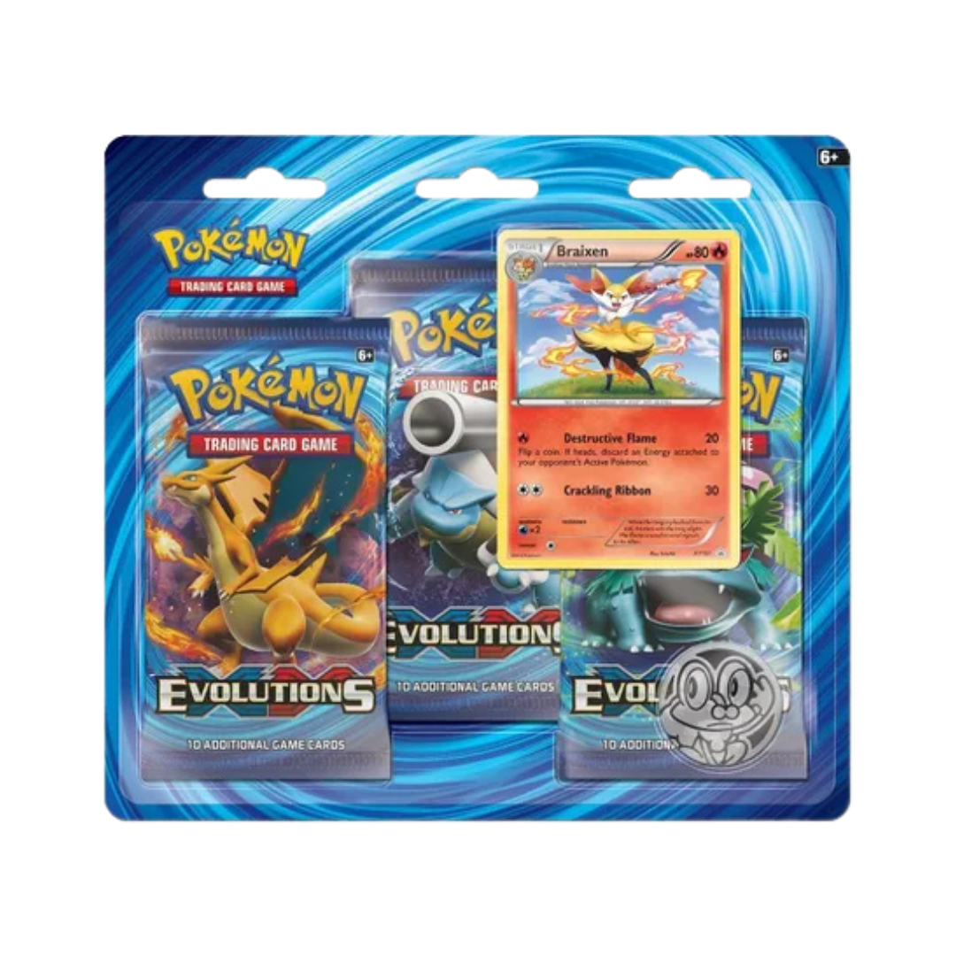 XY - Evolutions 3 Pack Blister [Braixen]