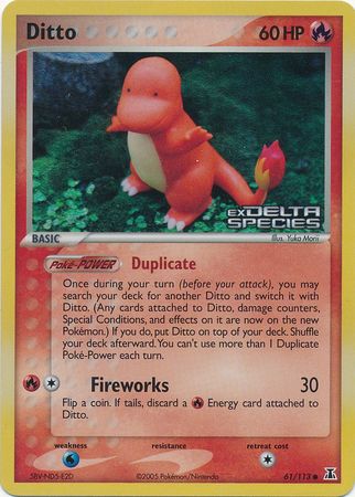 Ditto 061/113  - Reverse Holofoil Delta Species - Common