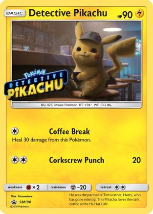 Detective Pikachu SM190  - Holofoil SM Promos - Promo