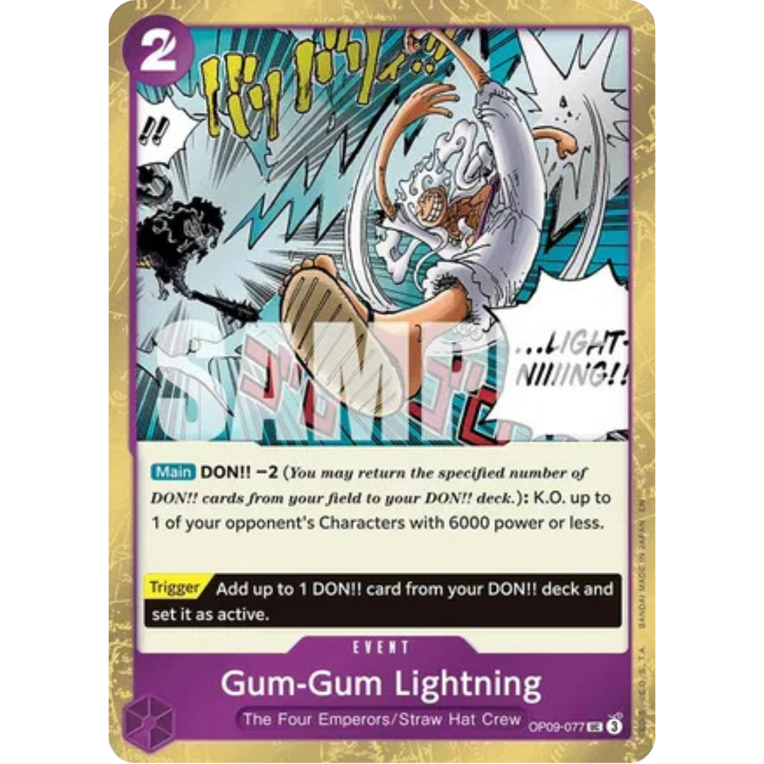 Gum-Gum Lightning (Pirate Foil) (OP09-077) - Premium Booster -The Best- Vol. 2 Foil