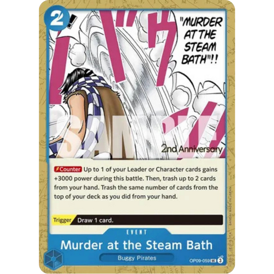 Murder at the Steam Bath (OP09-059) - Emperors in the New World: 2nd Anniversary Tournament Cards
