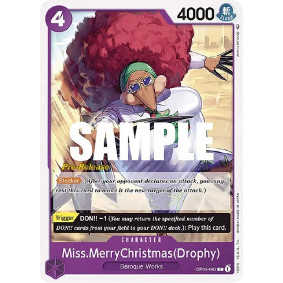 Miss.MerryChristmas(Drophy) (OP04-067) - Kingdoms of Intrigue Pre-Release Cards