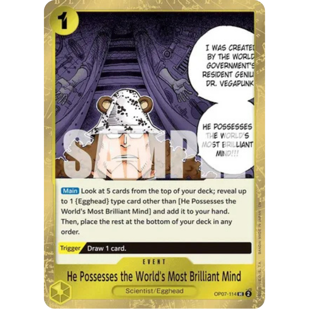 He Possesses the World's Most Brilliant Mind (Pirate Foil) (OP07-114) - Premium Booster -The Best- Vol. 2 Foil