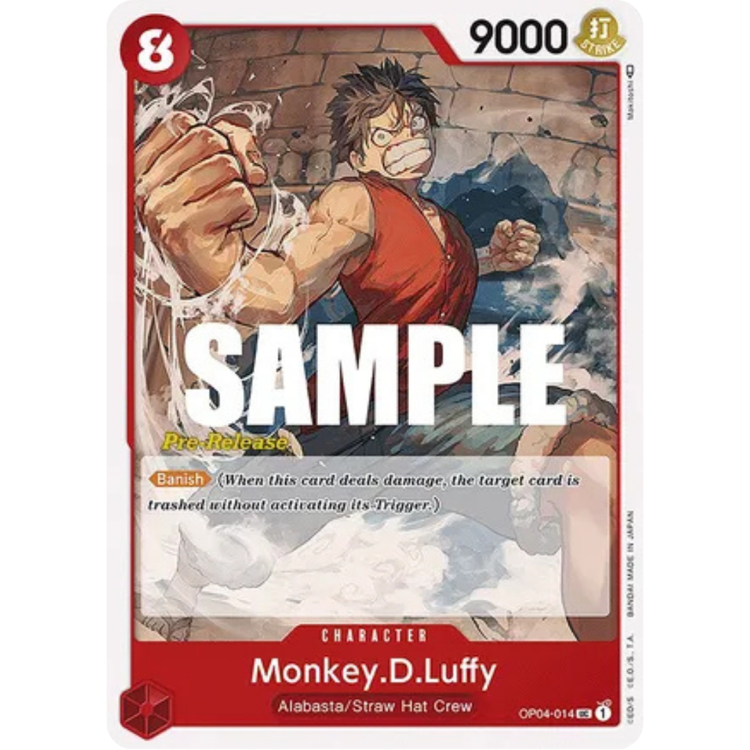 Monkey.D.Luffy (OP04-014) - Kingdoms of Intrigue Pre-Release Cards