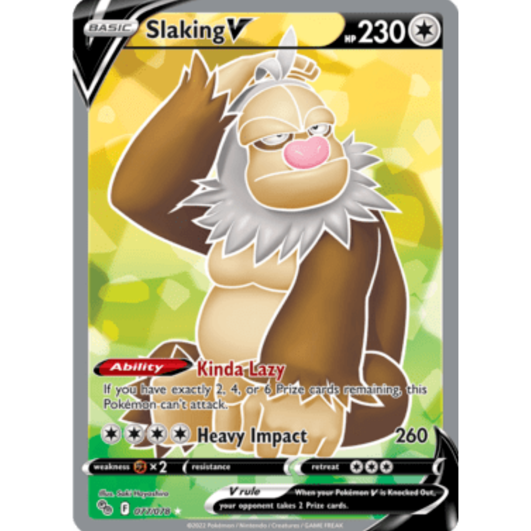 Slaking V (Full Art) 077/078  - Holofoil Pokemon GO - Ultra Rare