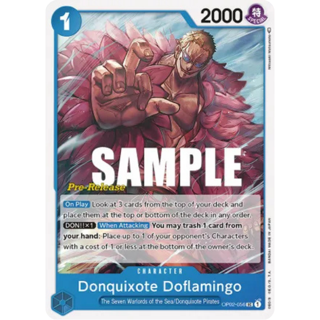 Donquixote Doflamingo (OP02-056) - Paramount War Pre-Release Cards