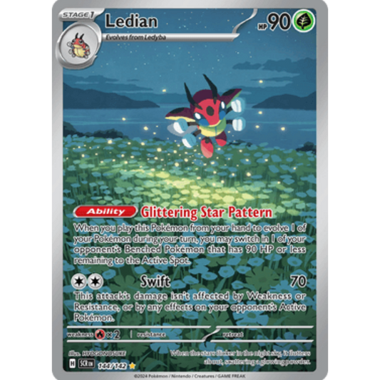 Ledian 144/142  - Holofoil SV07 Stellar Crown - Illustration Rare