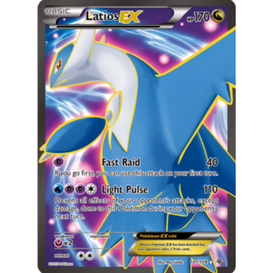 Latios EX (101 Full Art) 101/108  - Holofoil XY  Roaring Skies - Ultra Rare