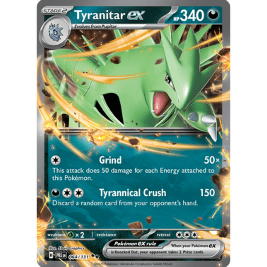 Tyranitar ex 064/131  - Holofoil SV Prismatic Evolutions - Double Rare