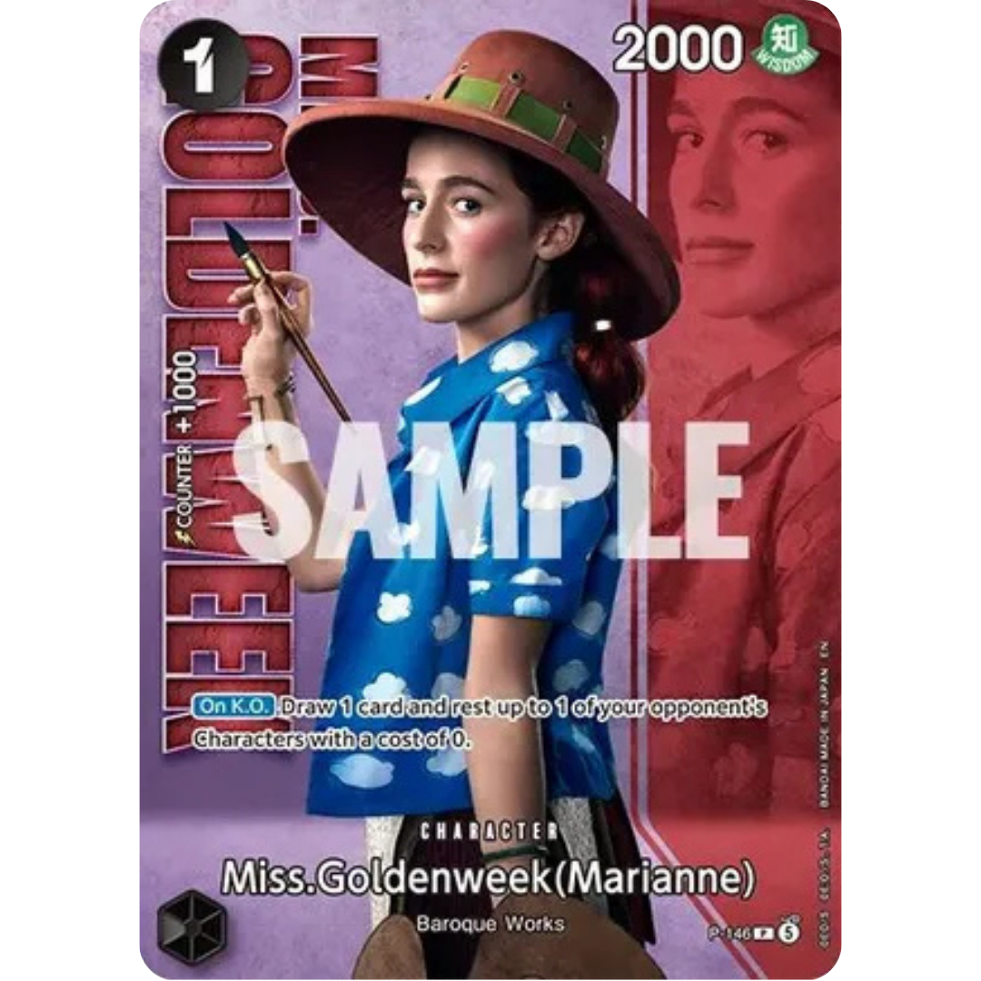 Miss.Goldenweek (Marianne) - P-146 (Premium Card Collection -Live Action Edition Vol.2 Baroque Works-) (P-146) - One Piece Promotion Cards Foil