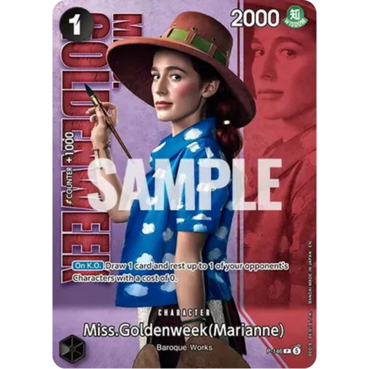 Miss.Goldenweek (Marianne) - P-146 (Premium Card Collection -Live Action Edition Vol.2 Baroque Works-) (P-146) - One Piece Promotion Cards Foil
