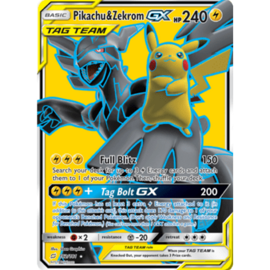 Pikachu & Zekrom GX (162/181) [Sun & Moon: Team Up]