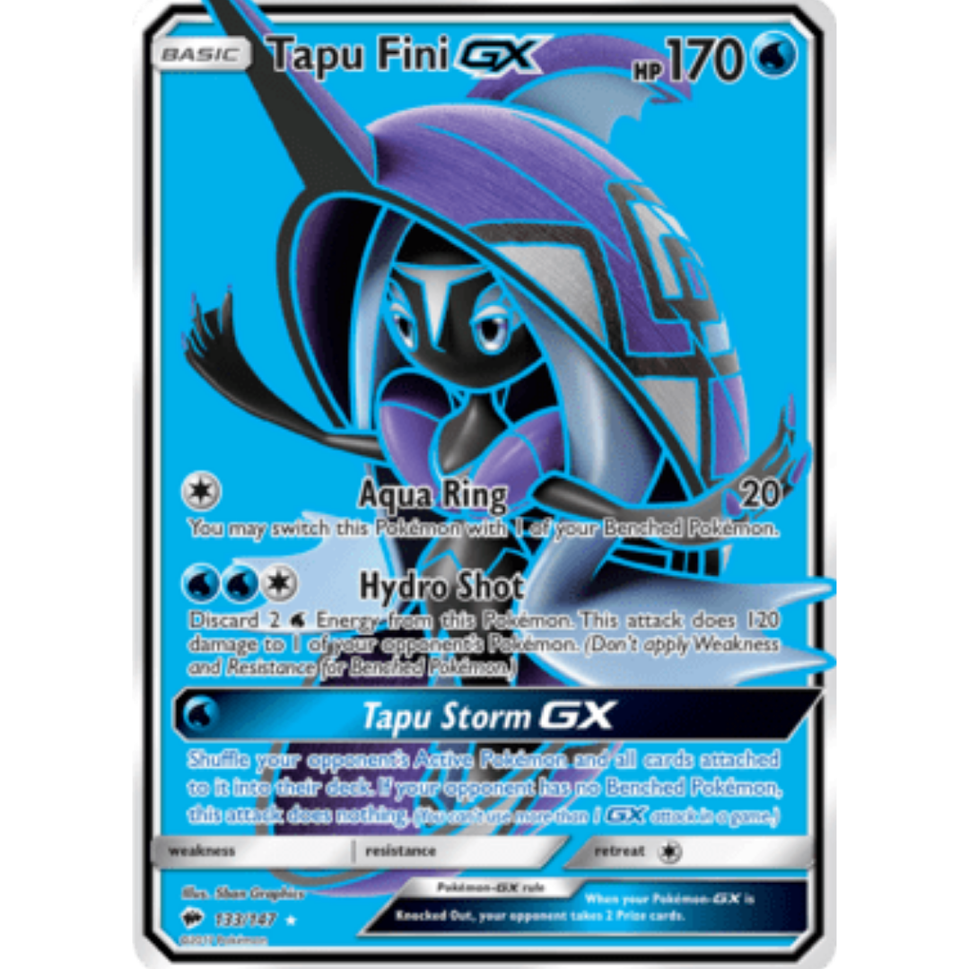 Tapu Fini GX (Full Art)/147  - Holofoil SM  Burning Shadows - Ultra Rare