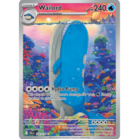 Wailord 162/159  - Holofoil SV09 Journey Together - Illustration Rare