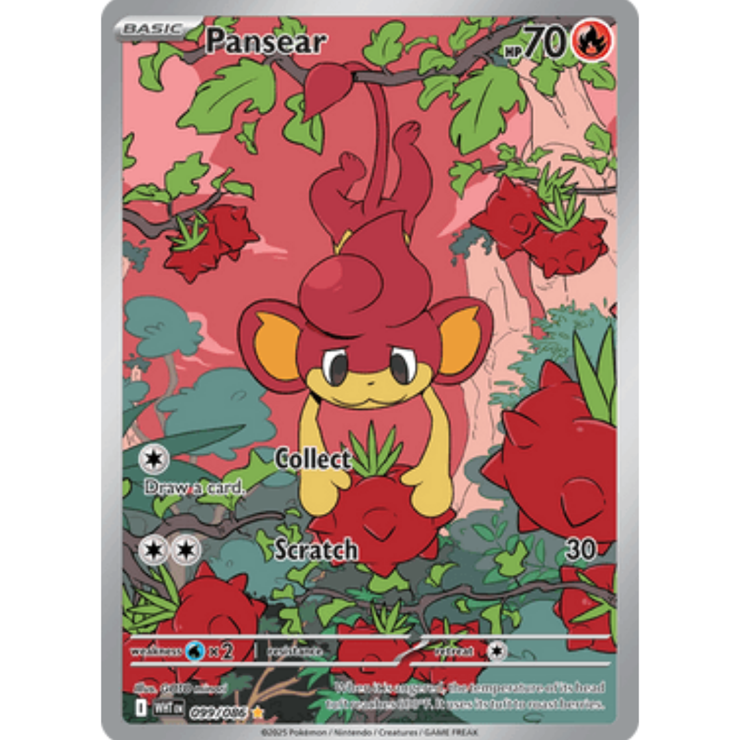 Pansear 099/086  - Holofoil SV White Flare - Illustration Rare