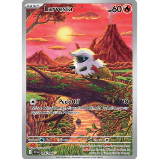 Larvesta 099/086  - Holofoil SV Black Bolt - Illustration Rare