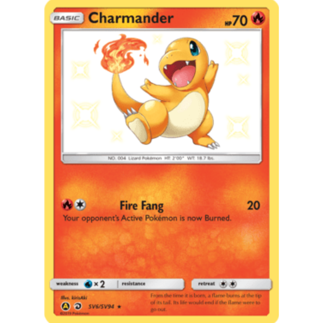 Charmander SV6  - Holofoil Hidden Fates Shiny Vault - Shiny Holo Rare