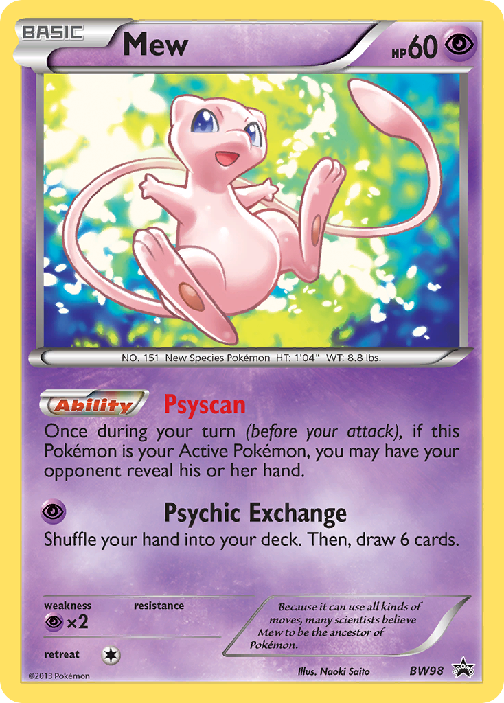 Mew - BW98  - Holofoil Black and White Promos - Promo
