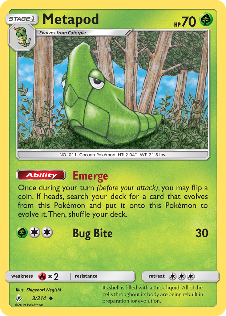Metapod 003  SM  Unbroken Bonds - Uncommon