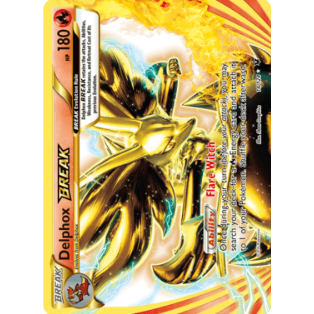 Delphox BREAK 014  - Holofoil XY  Fates Collide - Rare BREAK