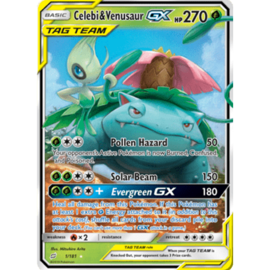 Celebi & Venusaur GX (1/181) [Sun & Moon: Team Up]