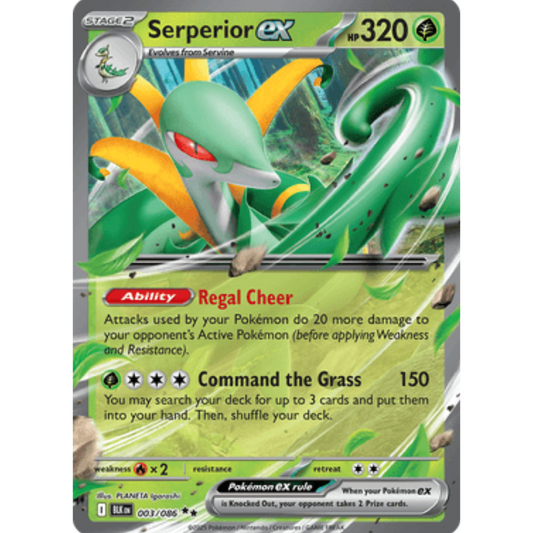 Serperior ex 003/086  - Holofoil SV Black Bolt - Double Rare