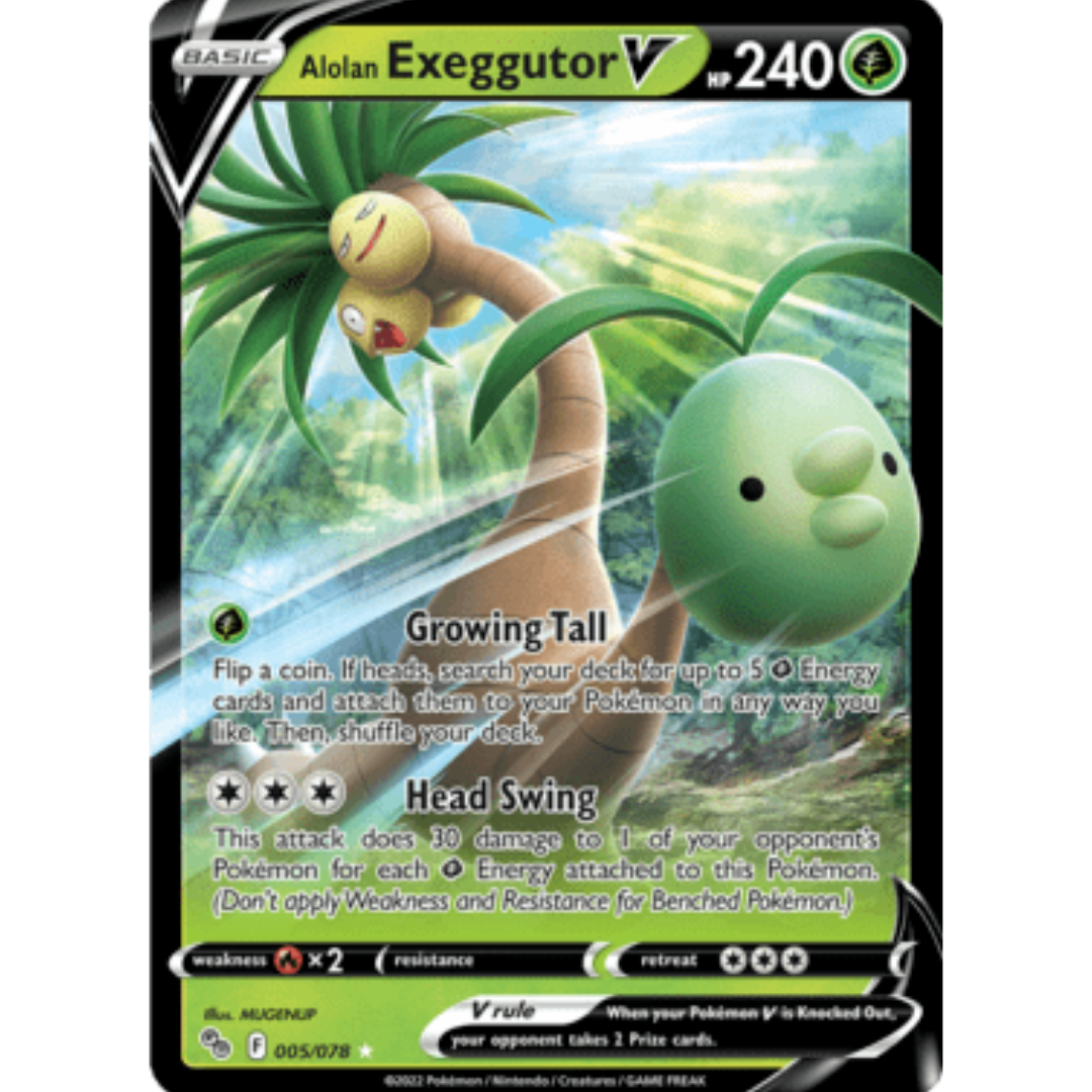 Alolan Exeggutor V 005  - Holofoil Pokemon GO - Ultra Rare
