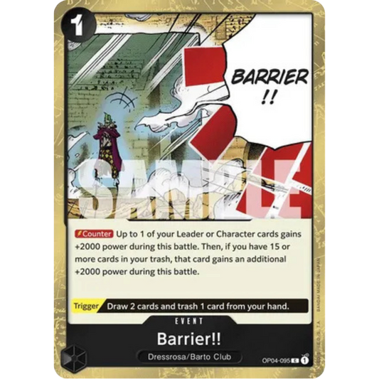 Barrier!! (Jolly Roger Foil) (OP04-095) - Premium Booster -The Best- Foil