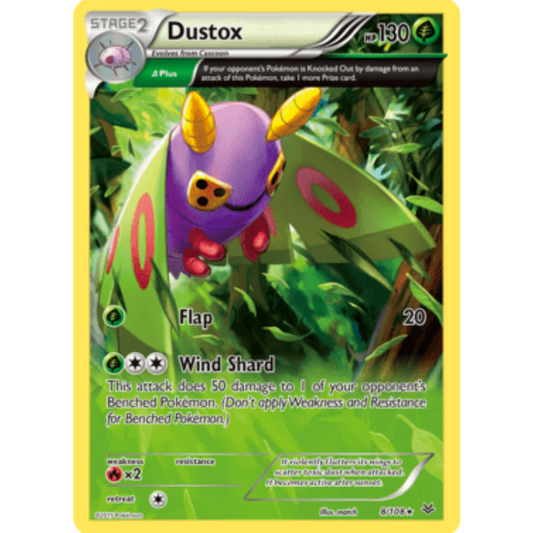 Dustox (8 Delta) 008/108  - Reverse Holofoil XY  Roaring Skies - Rare