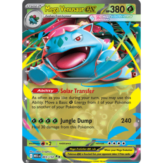 Mega Venusaur ex 003/132  - Holofoil ME01 Mega Evolution - Double Rare