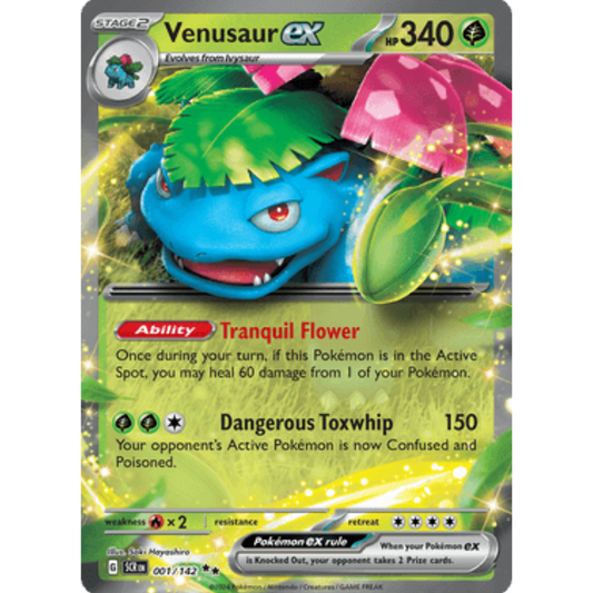 Venusaur ex 001/142  - Holofoil SV07 Stellar Crown - Double Rare