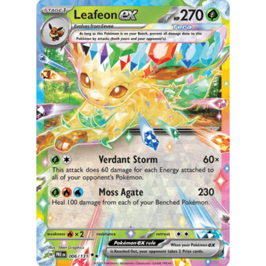 Leafeon ex 006/131  - Holofoil SV Prismatic Evolutions - Double Rare