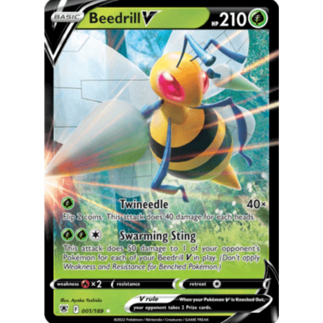 Beedrill V 001  - Holofoil SWSH10 Astral Radiance - Ultra Rare