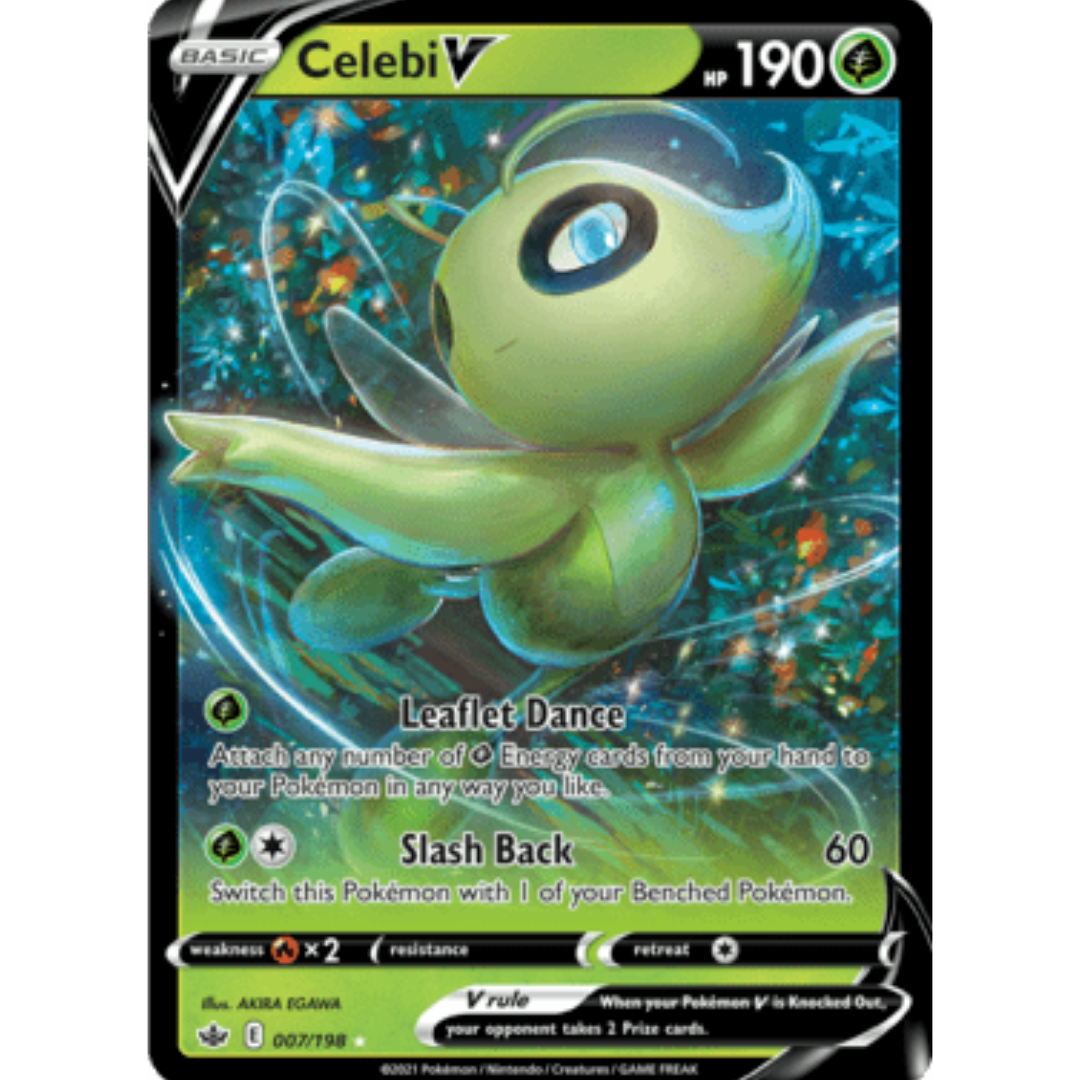 Celebi V 007  - Holofoil SWSH06 Chilling Reign - Ultra Rare