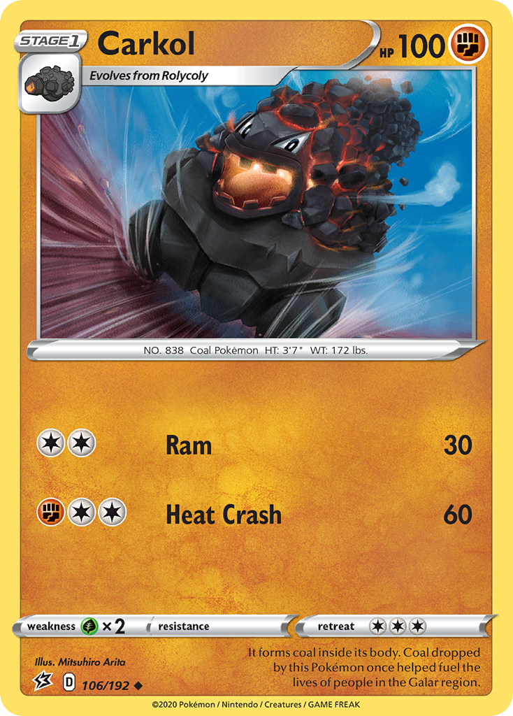 Carkol 106/192  SWSH02 Rebel Clash - Uncommon