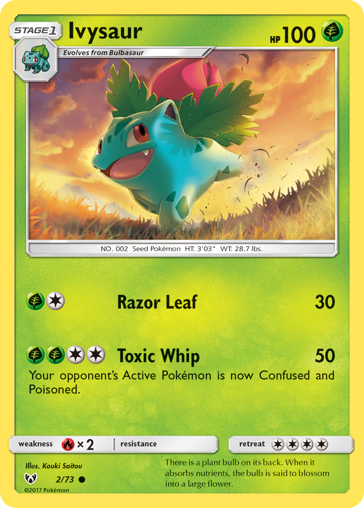 Ivysaur 002  Shining Legends - Common