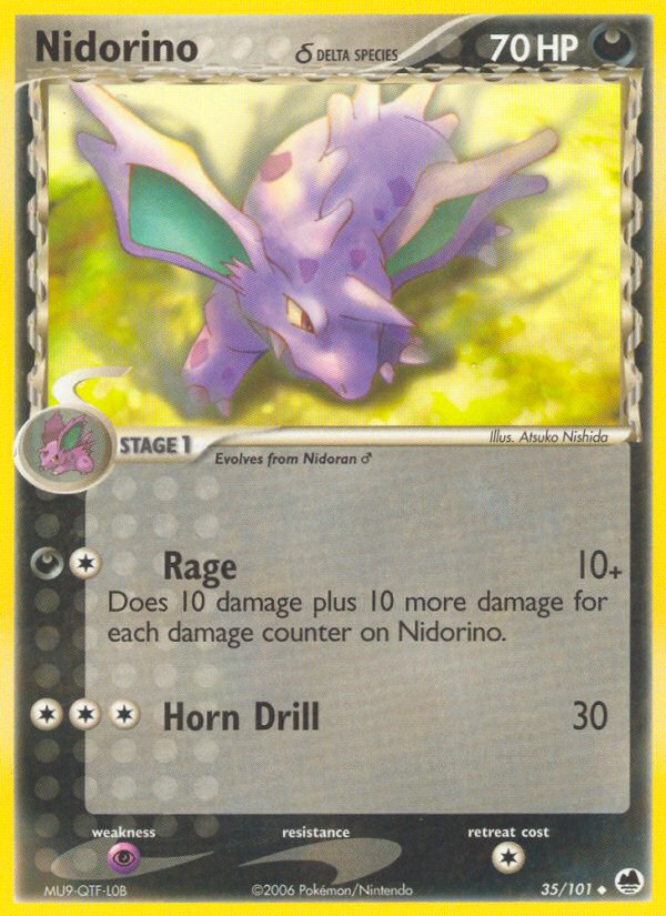 Nidorino (Delta Species)/101  Dragon Frontiers - Uncommon