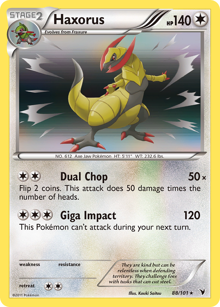 Haxorus  - Holofoil Noble Victories - Holo Rare