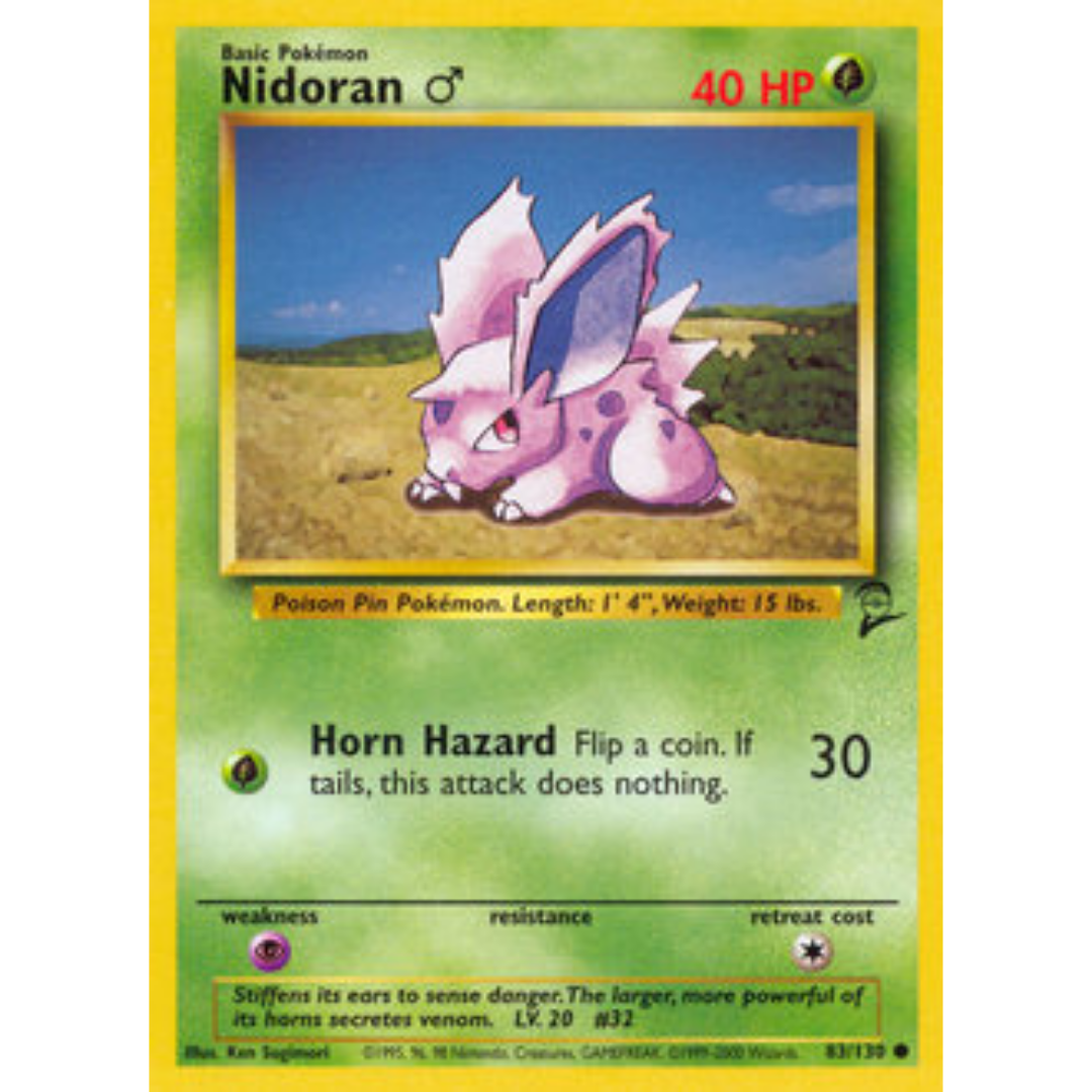 Nidoran M 083  Base Set 2 - Common