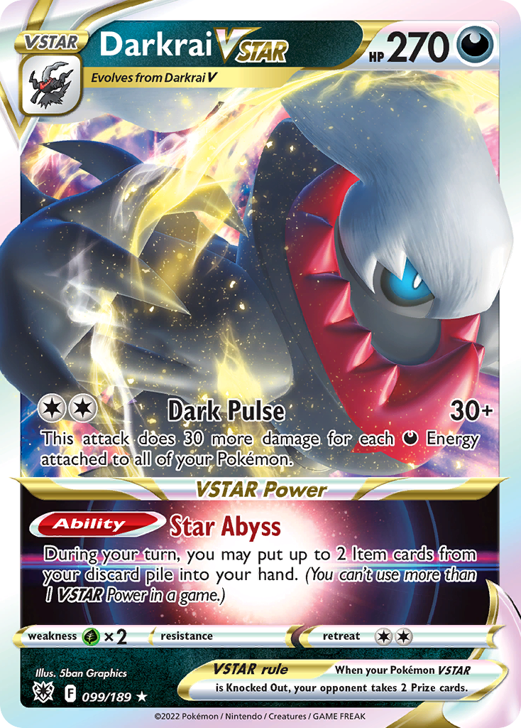 Darkrai VSTAR - 099/189/189  - Holofoil Jumbo Cards - Promo