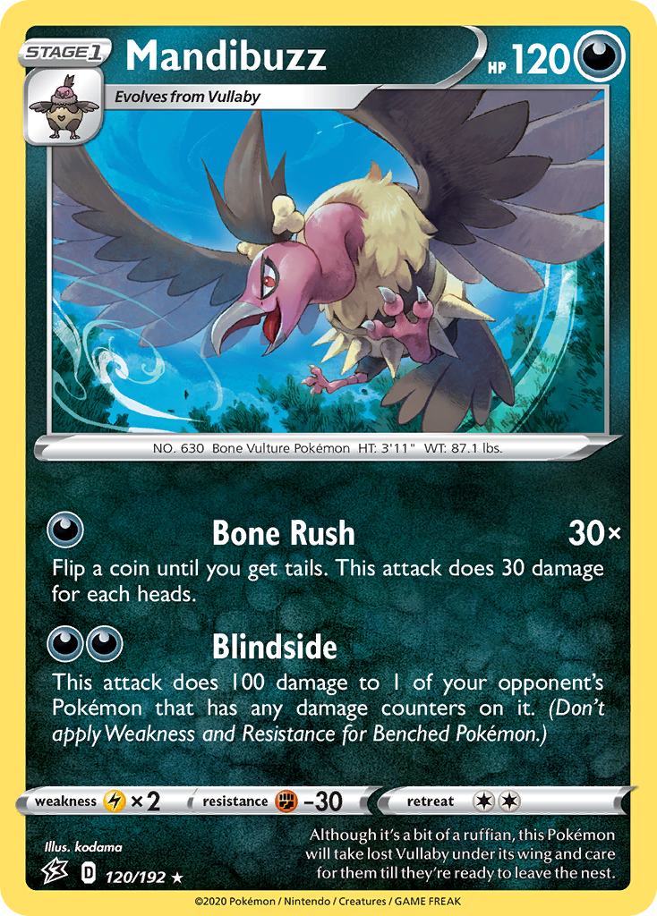 Mandibuzz 120  SWSH02 Rebel Clash - Rare