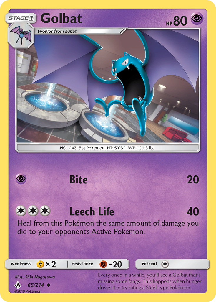 Golbat/214  SM  Unbroken Bonds - Uncommon